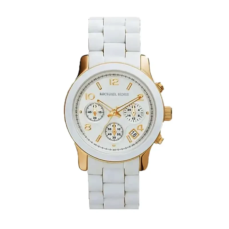 Michael Kors Runway Chronograph White Ladies Watch